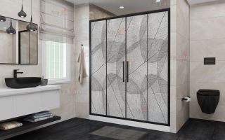 Душевая дверь в нишу AvaCan FB2 170-190 MT чёрный